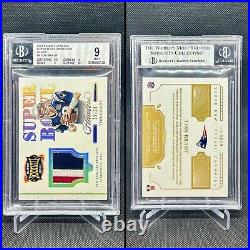 TOM BRADY 2021 Panini Flawless Super Bowl Swatches Game-used Silver /20 BGS 9