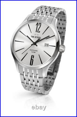 TW Steel Slim Line Collection Watch Silver Dial Quartz Retail $450 (FINAL SALE)