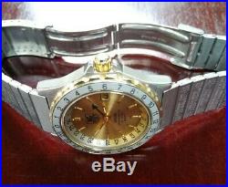 Tag Heuer Airline GMT Worldtimer 18K Gold & SS Collectable Vintage Men's Watch