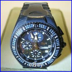 TechnoMarine Blue & White Diamonds Cruise Chrono Collection (Unisex) Black Watch