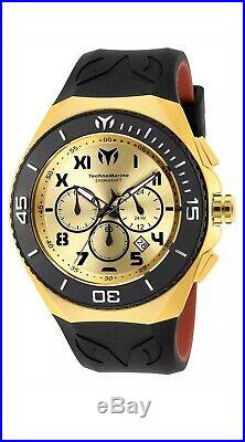 TechnoMarine Tm-215067 Men's Ocean Manta Collection 48mm Gold Dial Watch