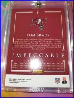 Tom Brady? 2021 Impeccable Collection Silver Ser#/75