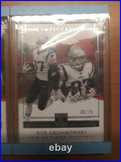 Tom Brady & Rob Gronkowski Ser#/75 Silver! Flawless 2018 Impeccable Collection