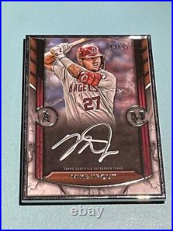 Topps Museum Baseball 2022 Mike Trout Framed Silver Ink Auto /15 MFA-MT Angels