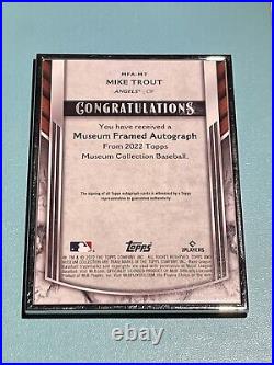 Topps Museum Baseball 2022 Mike Trout Framed Silver Ink Auto /15 MFA-MT Angels
