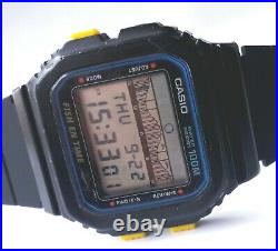 VINTAGE CASIO WATCH FT-100W FISH EN TIME WR 100 COLLECTIBLE VERY RARITY 80's