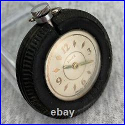 VTG Timex Car Key Watch Fob Original Rubber Tire 1950 60s Automotive Collectible