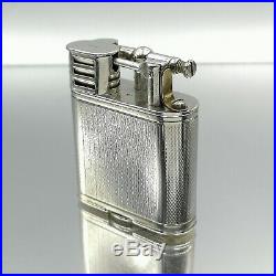 Very Rare solid silver Dunhill Unique Sport petrol feuerzeug accendino lighter