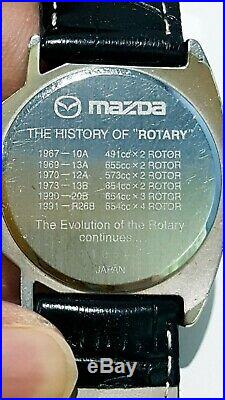 Vintage Collectible RX7 RX8 Mazda Rotaly Engine Design Watch Limited Edition