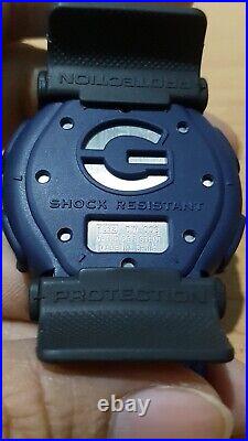 Vintage G-Shock Collectible DW-003 BPM Tough Label Metallic Blue Silver Leather