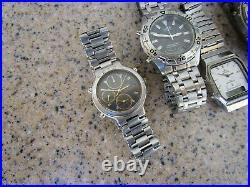 Vintage Mens Watch Lot Collection Seiko Chronograph Meister Anker Diver Ana Digi