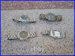 Vintage Mens Watch Lot Collection Seiko Chronograph Meister Anker Diver Ana Digi