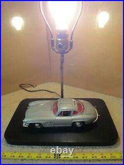 Vintage Mercedes Benz diecast 300 SL luxury sports car desk, table lamp display