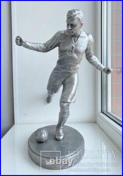 Vintage Sculpture Football Player Soviet Sports USSR Russina Silumin Rare 1950