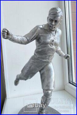 Vintage Sculpture Football Player Soviet Sports USSR Russina Silumin Rare 1950