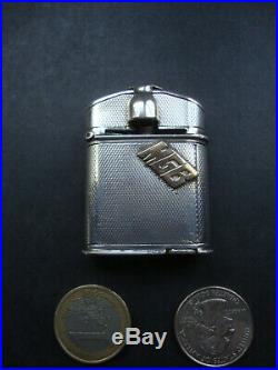 Vintage Solid STERLING SILVER Gold Lift Arm BENEY Sport Pocket Cigarette LIGHTER