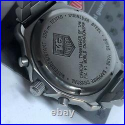 Vintage Tag Heuer F1 Quartz Chronograph Blue Dial Collectable Ref Ca 1210 4