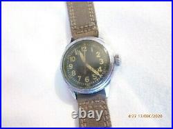 Working WW2 ELGIN 2109 military Army NAVIGATOR HACK WATCH A11 US NAVY ISSUE
